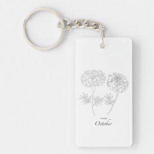 Women’s Marigold October Birth Month Keychain