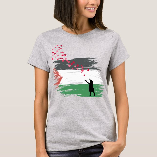 Women’s Palestinian Hope & Love T-Shirt (Front)