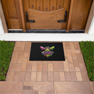 Women’s Party Animals Baseball Funny Monkey Doormat
