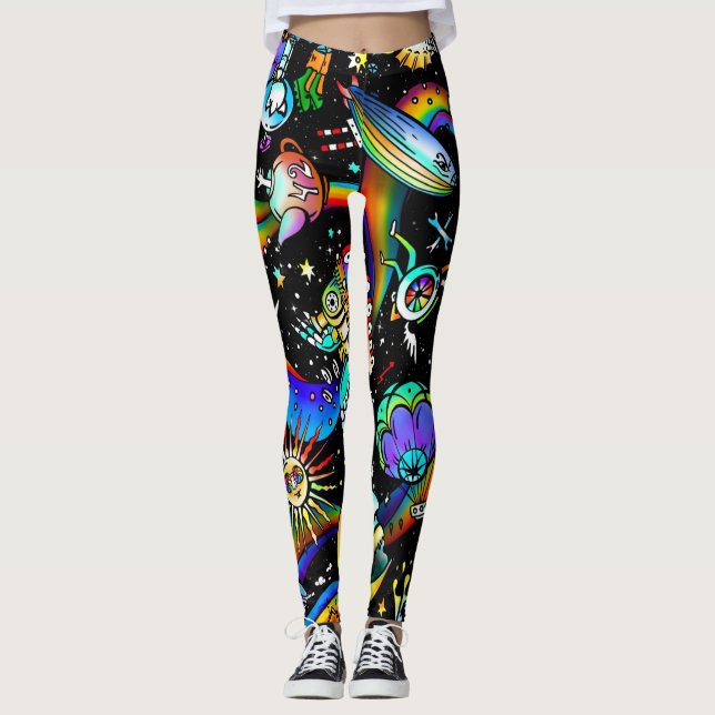 Women’s Psychedelic Leggings (Front)
