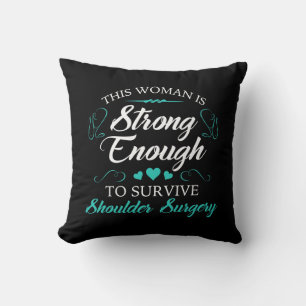 Women’s Shoulder Surgery Recovery Throw Pillow