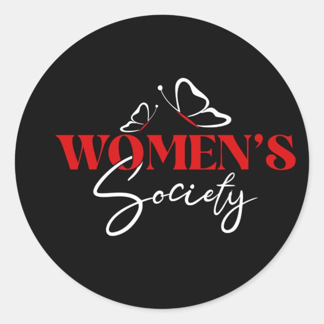 women-s-society-women-s-day classic round sticker (Front)