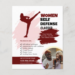 Women Self Defence Classes Flyer