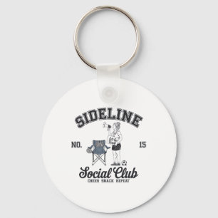 Women Sideline Social Club Soccer Mom Game Day _10 Keychain
