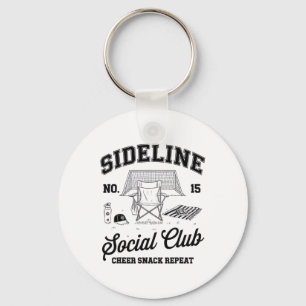 Women Sideline Social Club Soccer Mom Game Day _1 Keychain