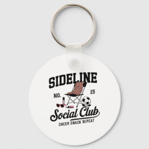 Women Sideline Social Club Soccer Mom Game Day _2 Keychain