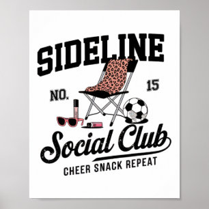 Women Sideline Social Club Soccer Mom Game Day _2  Poster