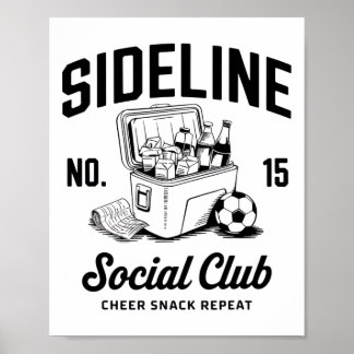 Women Sideline Social Club Soccer Mom Game Day _4 Poster