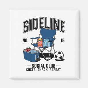 Women Sideline Social Club Soccer Mom Game Day _6 Magnet