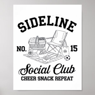 Women Sideline Social Club Soccer Mom Game Day _8  Poster