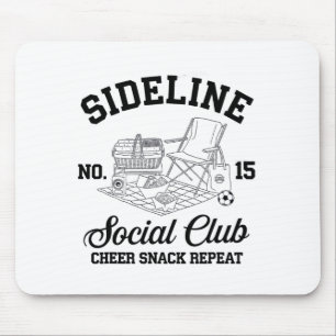 Women Sideline Social Club Soccer Mom Game Day 8 T Mouse Pad