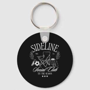 Women Sideline Social Club Soccer Mom Game Day For Keychain