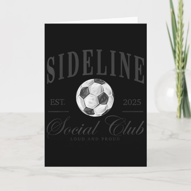 Women Sideline Social Club Soccer Mom Game Day Mot Card (Front)