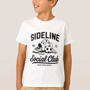 Women Sideline Social Club Soccer Mom Game Day  T-Shirt