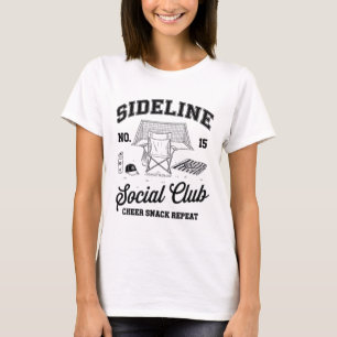 Women Sideline Social Club Soccer Mom Game Day T-Shirt