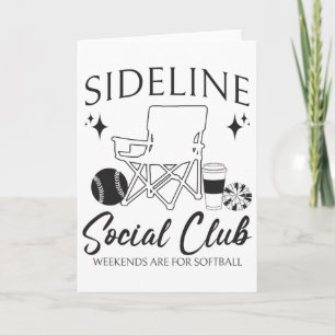 Women Sideline Social Club Softll Mom Game Day Mot Card