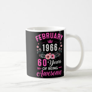 Women Since 1966 60 Old February Coffee Mug