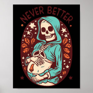 Women Skeleton By Scary Skeleton Halloween Poster