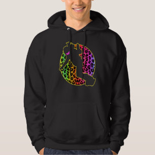 Women Snowboarding Teen Girl Winter Sports Leopard Hoodie
