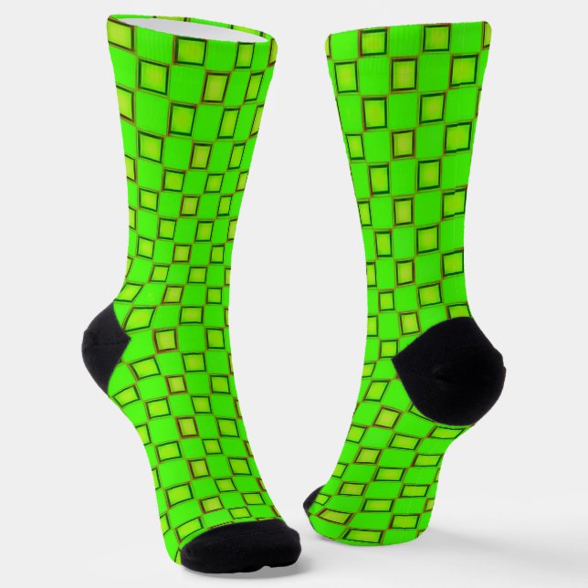 Women socks, Light Green classic design Socks (Angled)