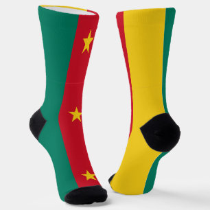 Women socks with flag of Cameroon