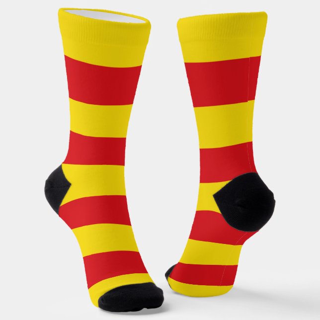 Women socks with flag of Catalonia (Angled)