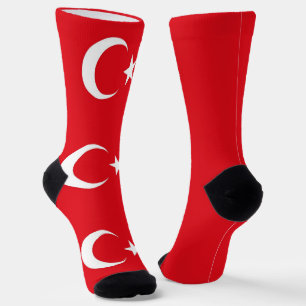 Women socks with flag of Turkey