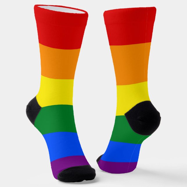 Women socks with Rainbow flag (Angled)