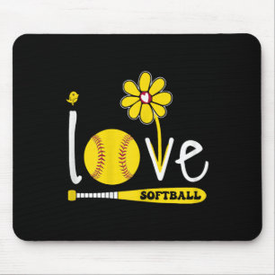 Women Softll-shirt Girls I Love Softll Teen Girl Mouse Pad