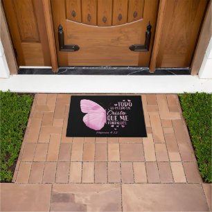 Women Spanish Religious Verse Sayings  Doormat