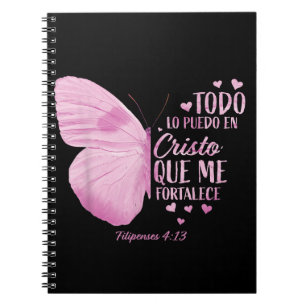Women Spanish Religious Verse Sayings  Notebook