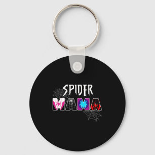 Women spider mama groovy mama mothers day matching keychain