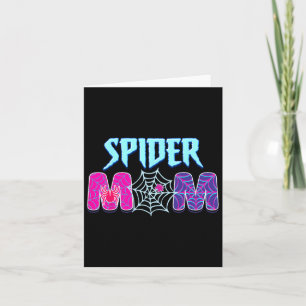 Women Spider Mom Groovy Mama Mothers Day Matching  Card