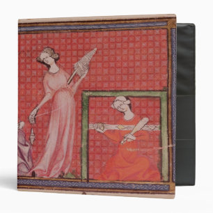 Women Spinning Wool Binder