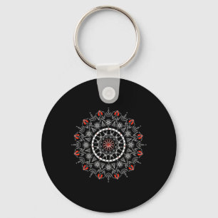 Women Spiritual Flower Men Mandala Yoga Meditation Keychain