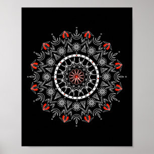 Women Spiritual Flower Men Mandala Yoga Meditation Poster