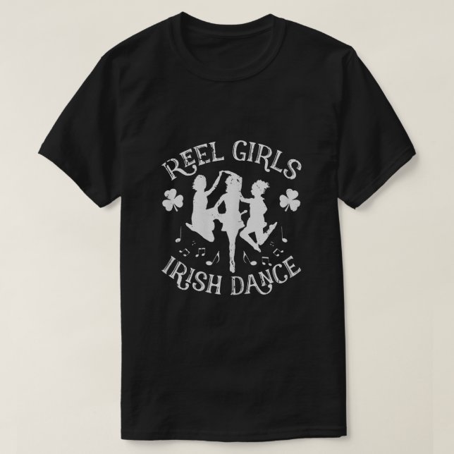Women St Patricks Day Reel Girl Irish Dance Green T-Shirt (Design Front)