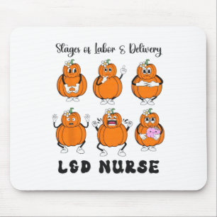 Women Stage Of Labour And Delivery Nurse Halloween Mouse Pad