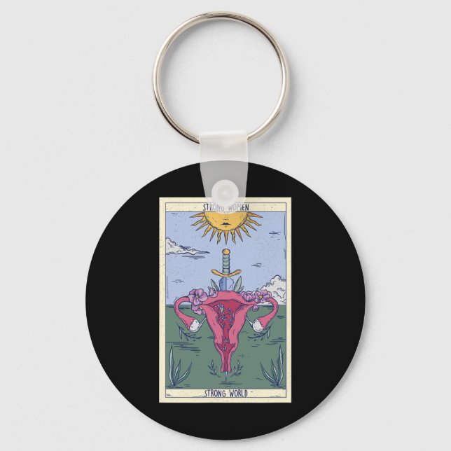 Women Strong World  Keychain (Front)