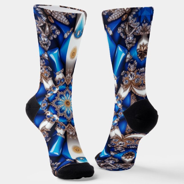 Women sustainable socks with Argentinian Colours (Angled)