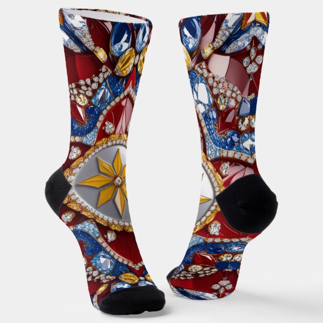 Women sustainable socks with Colombian Colours (Angled)