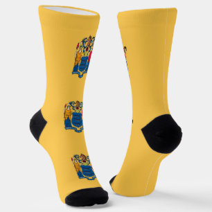 Women sustainable socks with flag of New Jersey