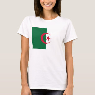Women T Shirt with Flag of Algeria