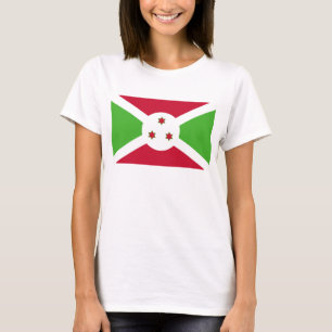 Women T Shirt with Flag of Burundi