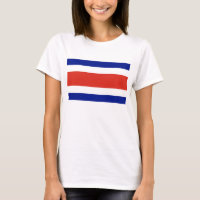 Women T Shirt with Flag of Costa Rica
