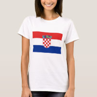 Women T Shirt with Flag of Croatia