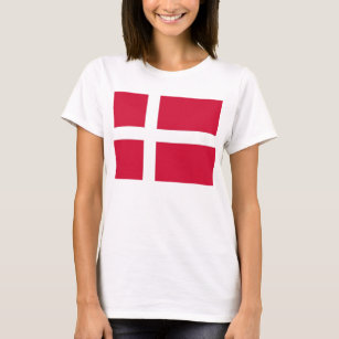 Women T Shirt with Flag of Denmark