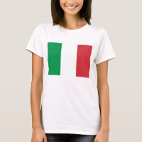 Women T Shirt with Flag of Italy