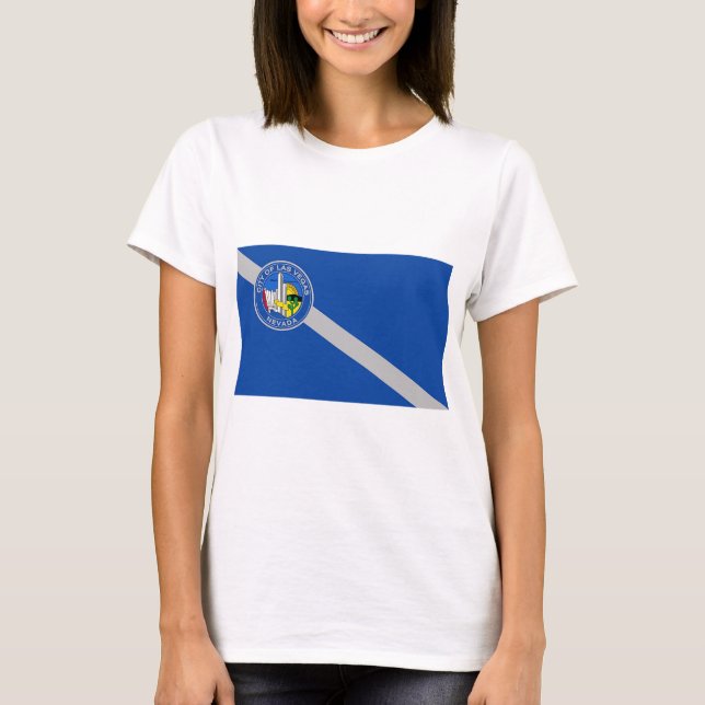 Women T Shirt with Flag of Las vegas, USA (Front)