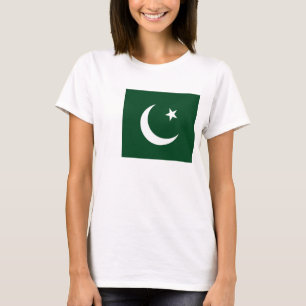 Women T Shirt with Flag of Pakistan
